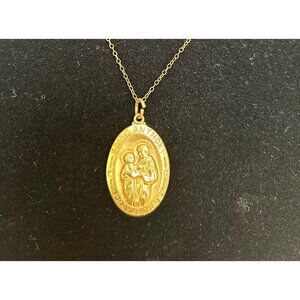 Vintage1/2014KGF 1" ST ANTHONY - Antoni Madonna di Pompei Catholic Necklace H53